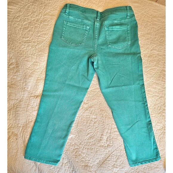 Turquoise Aqua Blue Crop Jeggings Jeans Cat & Jack Girls Size 14, Super Stretch - Picture 2 of 6